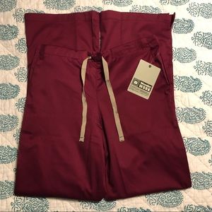 Wine scrub pants